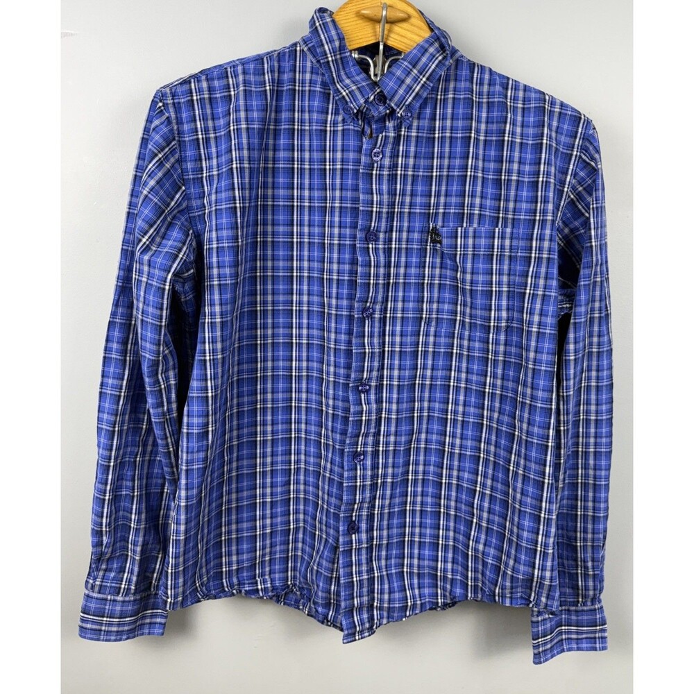 Cinch Men’s Blue Plaid Long Sleeve Western Shirt 2XL Cotton MTW7060053 C-13487